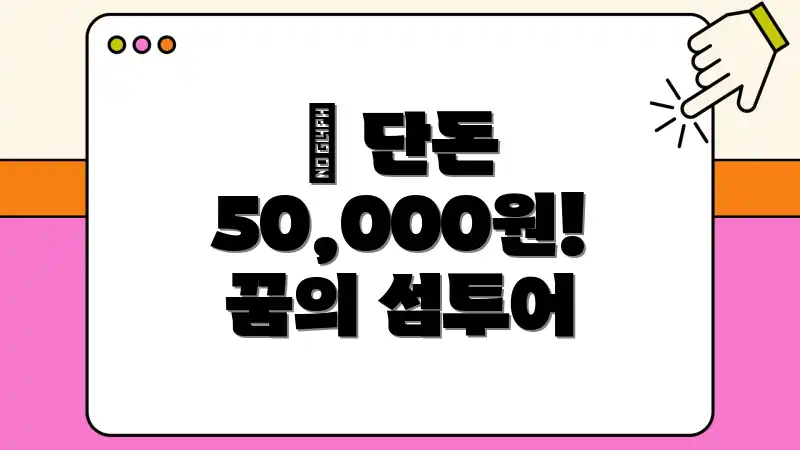 💰 단돈 50,000원! 꿈의 섬투어