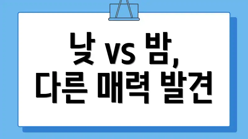 낮 vs 밤, 다른 매력 발견
