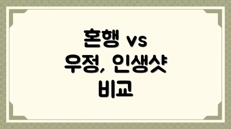 혼행 vs 우정, 인생샷 비교