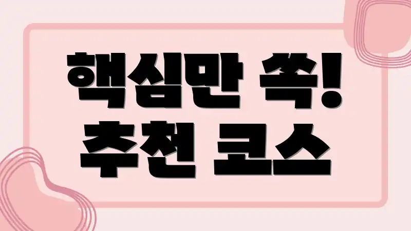 핵심만 쏙! 추천 코스