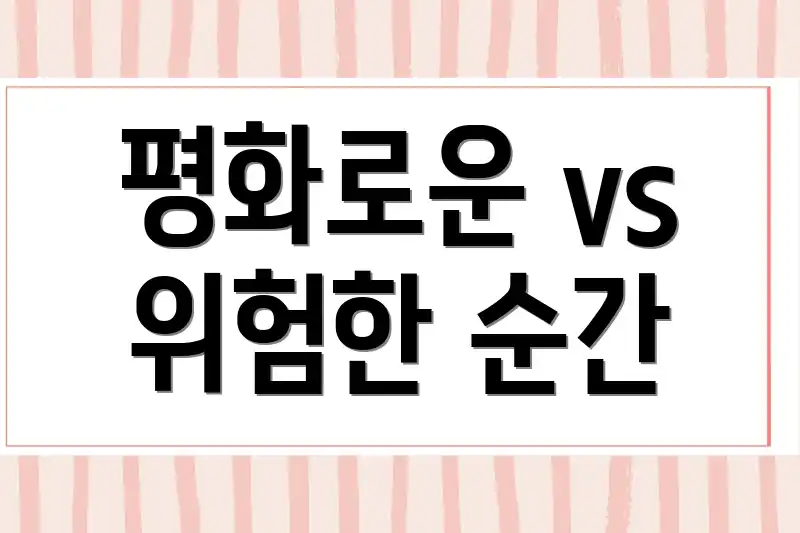 평화로운 vs 위험한 순간