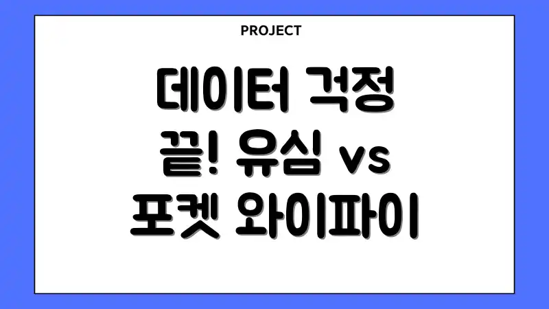 데이터 걱정 끝! 유심 vs 포켓 와이파이