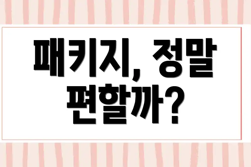 패키지, 정말 편할까?