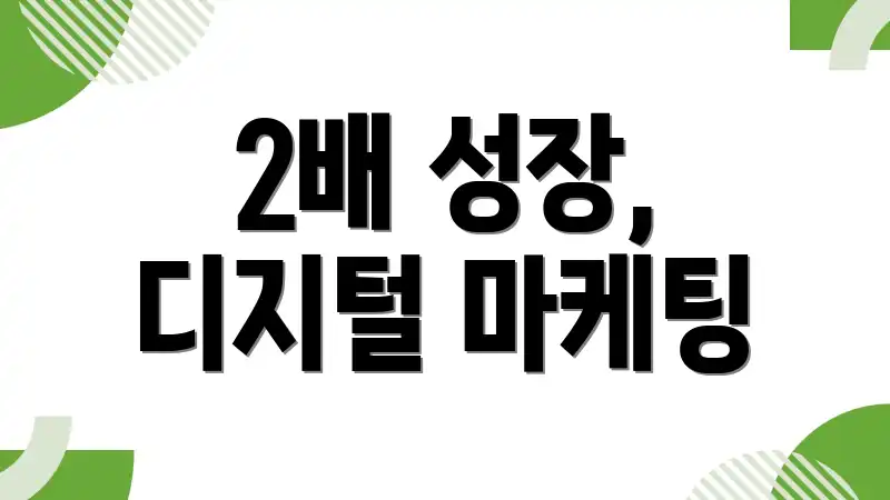 2배 성장, 디지털 마케팅