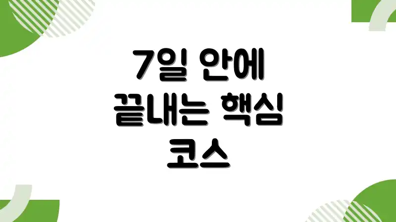 7일 안에 끝내는 핵심 코스
