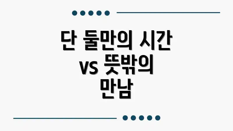 단 둘만의 시간 vs 뜻밖의 만남