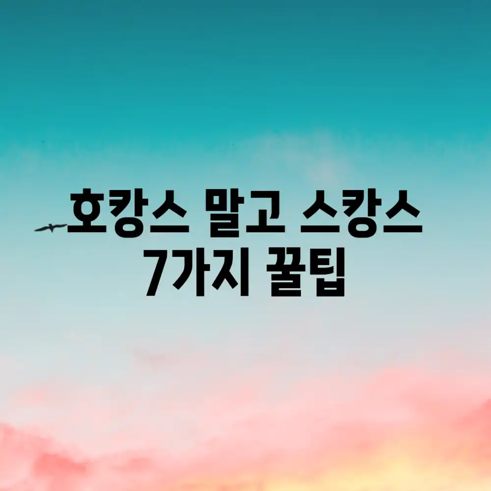 호캉스 말고 스캉스 7가지 꿀팁✨